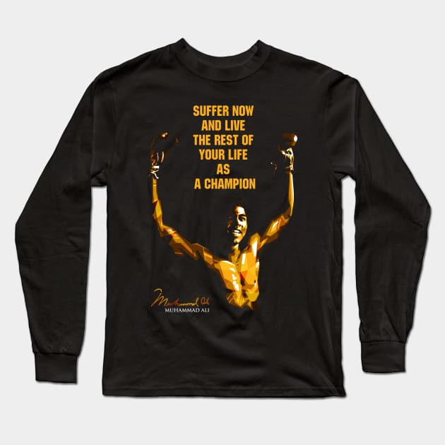 muhammad ali quote Long Sleeve T-Shirt by BAJAJU